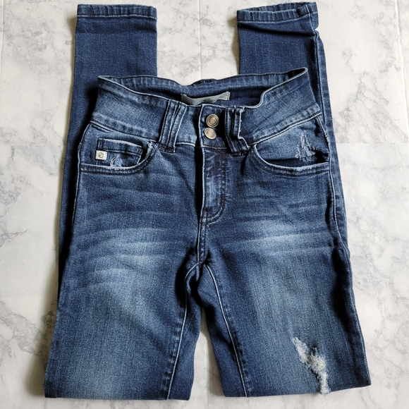 KanCan distressed midrise skinny jeans size 24 - Picture 3 of 9